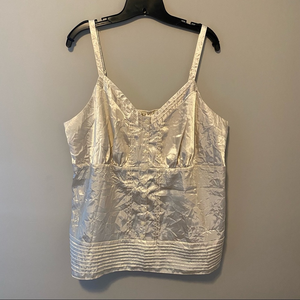 Ivory Crinkle Satin Camisole Lane Bryant 20w
